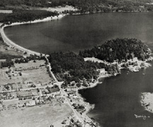Aerial photo of Eastsound, mid 20th century