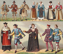 16th century French costumes by Racinet