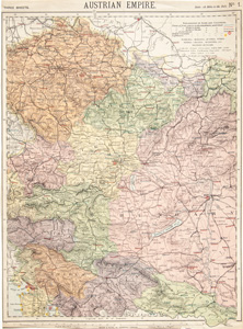 1887 map of The Austrian Empire