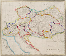 antique map of Austria