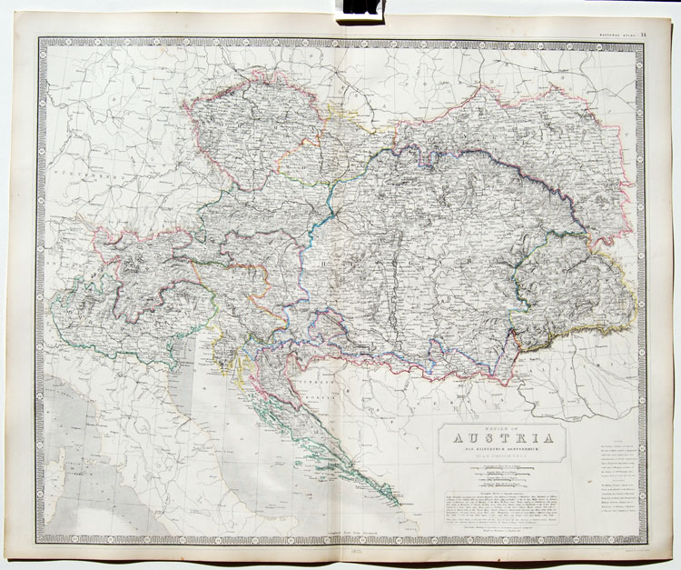 Austria antique map