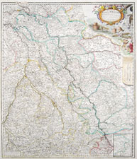 Homann map of northern Germany, southwestern Netherlands and northern Belgium