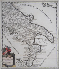 Cluver map of Italy (Umbria, Latria, Etruria)