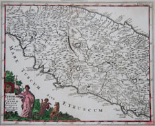 Cluver map of Italy (Umbria, Latria, Etruria)