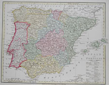 Wilkinson's General Atlas of the World Spain and Portugal 1809