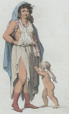 A Female Bedouin of the Desert, with her child