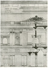 Detail of proposed museum, Bombay