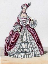 Lady of Rank George 3rd-Louis 15th-1760