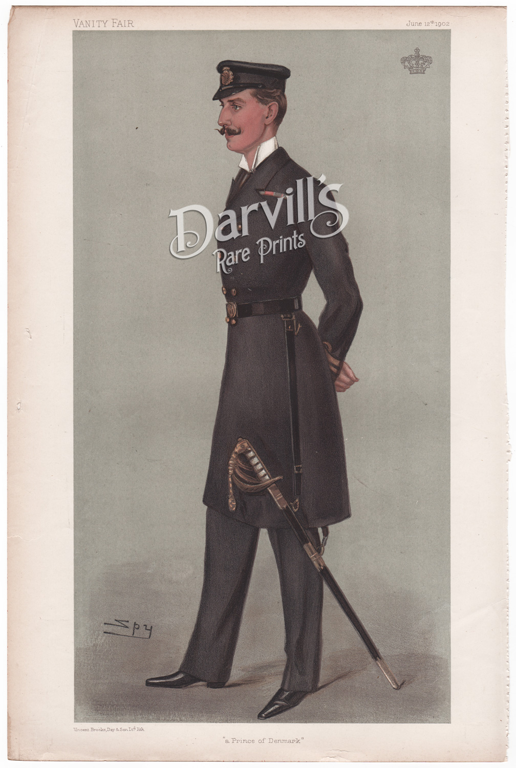 Original Vanity Fair Print Of Prince Charles Denmark June 12 1902 Prince Charles Of Denmark June 12 1902