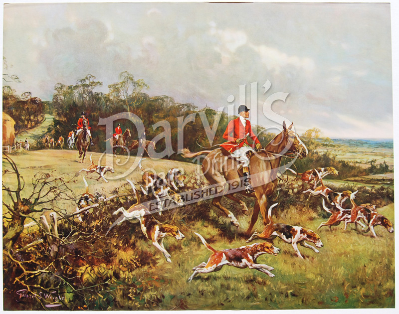 Vintage Calendar Or Poster Prints Of Fox Hunting Dogs Horses Riders