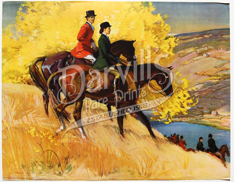 Vintage Calendar Or Poster Prints Of Fox Hunting Dogs Horses Riders
