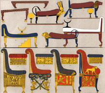 Egyptian furniture by Racinet #5