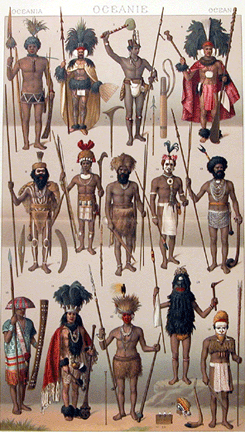 Racinet military costumes of Oceania #1