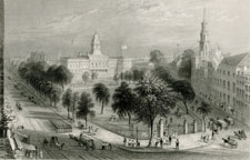 The Park and City Hall, New York
