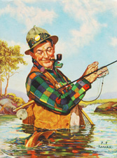 Vintage fishing print