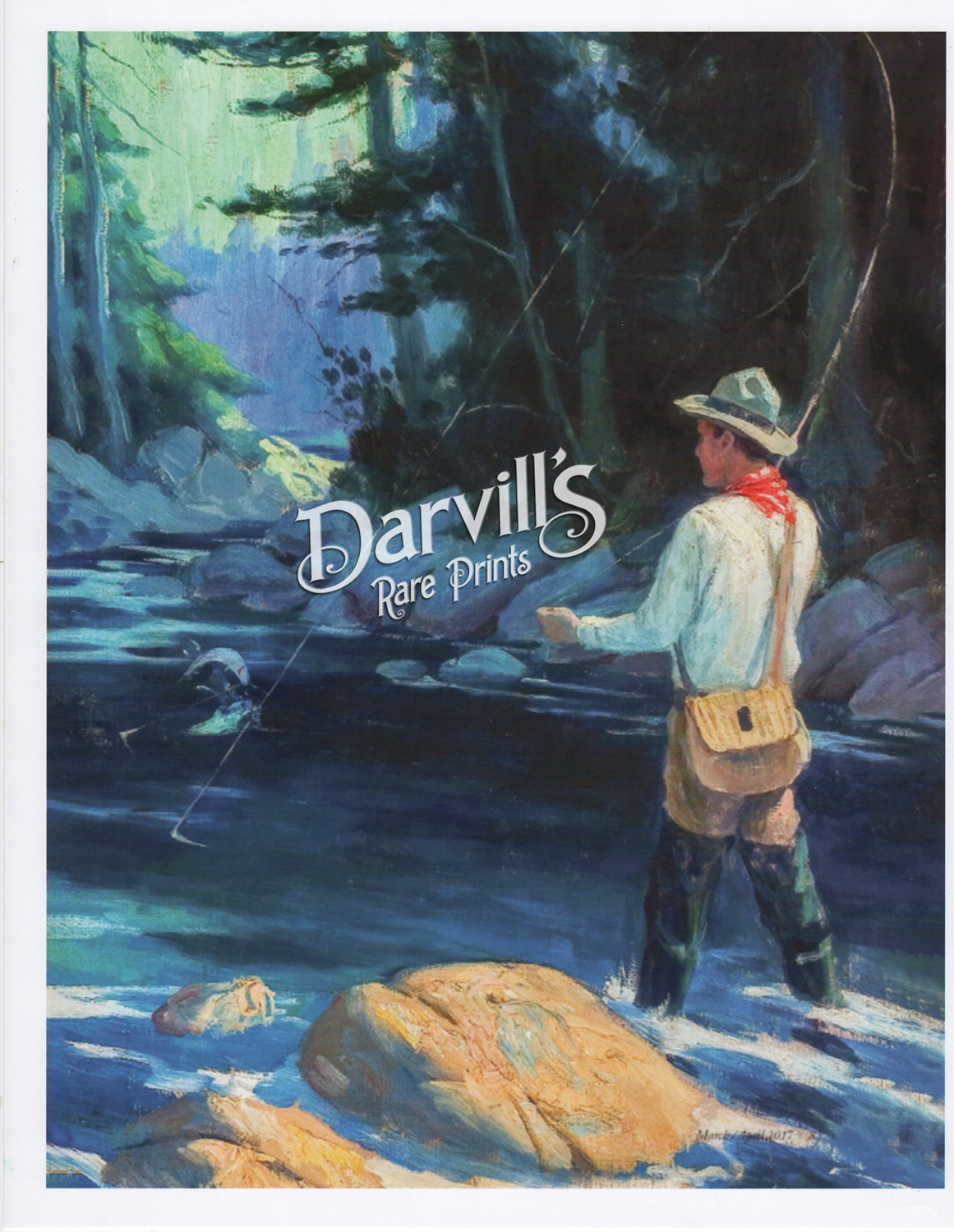 Vintage calendar or poster prints of Fishing (1910-1940)