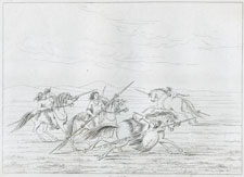 Comanche feats of horsemanship  sham battle
