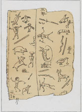 An Indian song on birch bark in the Catlin collection