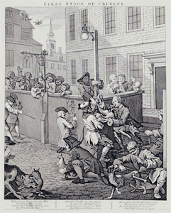 THE FIRST STAGE OF CRUELTY by William Hogarth