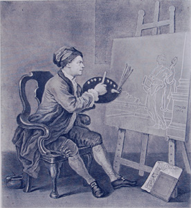 Hogarth painting the comic muse