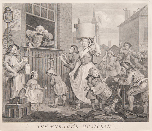 The Enraged Musician by William Hogarth