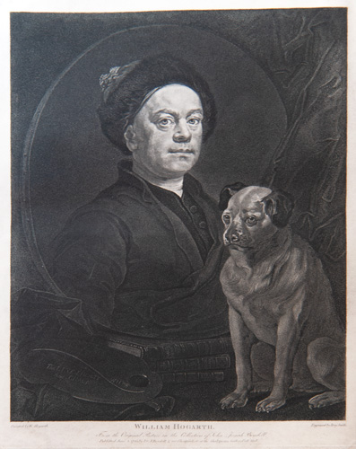 William Hogarth (Portrait with his dog Trump)