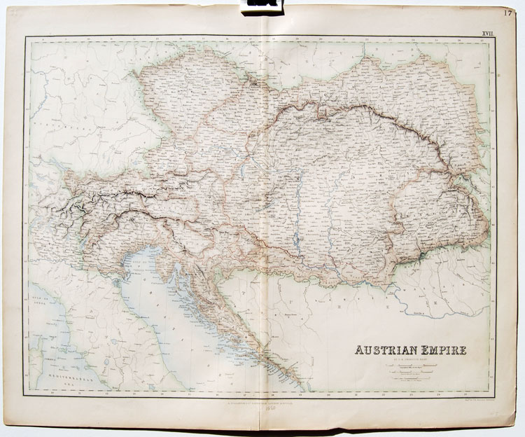 Austria antique map