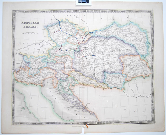 Austrian Empire map 1831 from Teesdale