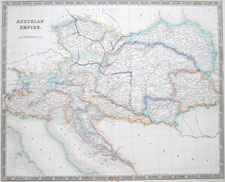 antique Austrian map