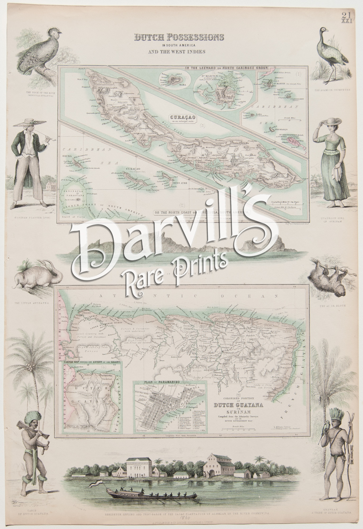 Dutch Possessions in South America and the West Indies 1860 1860
