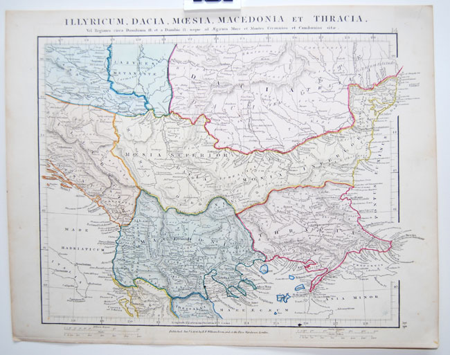 antique map of Greece by Williams