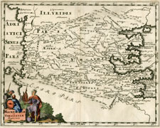 Cluver antique map of Greece and the Balkans