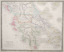 Ancient Greece antique map by Sharman?