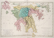 Ancient Greece antique map by Sharman?