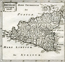 Cluver map of Sicily
