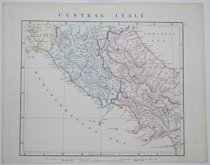 Central Italy 1841 map