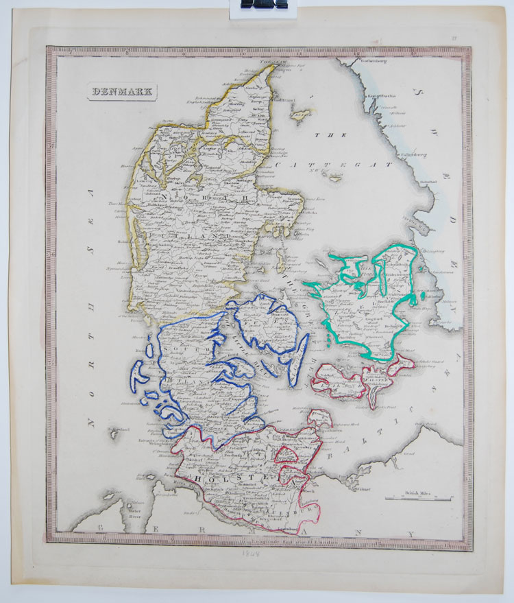 Johnson map of Denmark from 1848