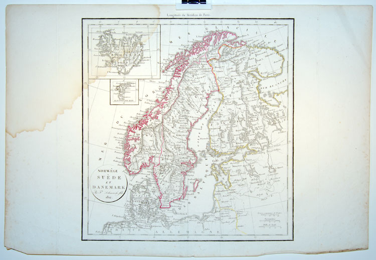 Norwège Suède Danemark by Delamarche 1812
