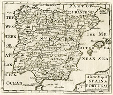 1749 Spain and Portugal map - small