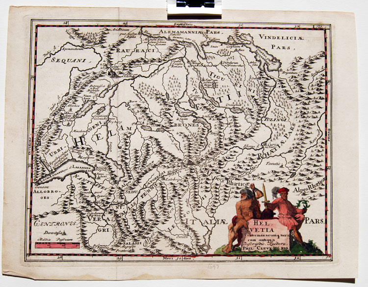 Phillipi Cluverii's Vindeliciae et Norici 1697 (Switzerland antique map)