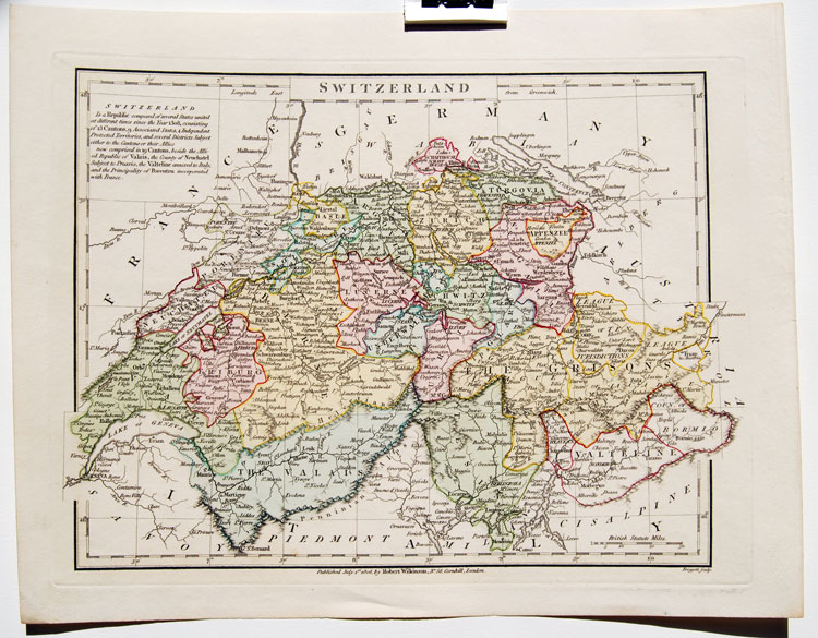 Wilkinson's Switzerland map from 1809