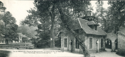 Hamlet of Marie-Antoinette  Milk house and Malborough Tower