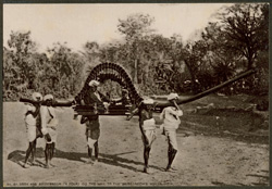 Bride and Bridegroom in Polki on the way to Bridegroom's House, India