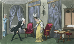 Dr. Syntax received by the Maid instead of the Mistress