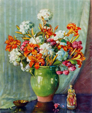 Original vintage calendar/poster prints of florals from 1910s-1940s
