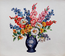 Original vintage calendar/poster prints of florals from 1910s-1940s