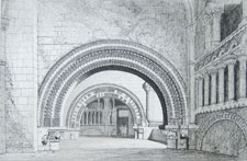 Abbey Church of the Holy Trinity, Caen-Arches under the central Tower looking from the South Transept