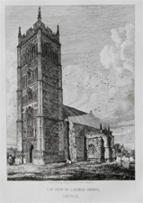 S.W. View of Laxfield Church, Suffolk