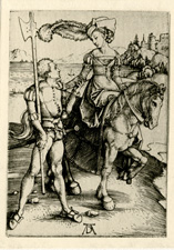 Landsknecht und Reiterin