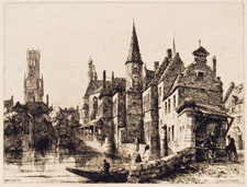 Canal, with Tower of Boucherie in distance
